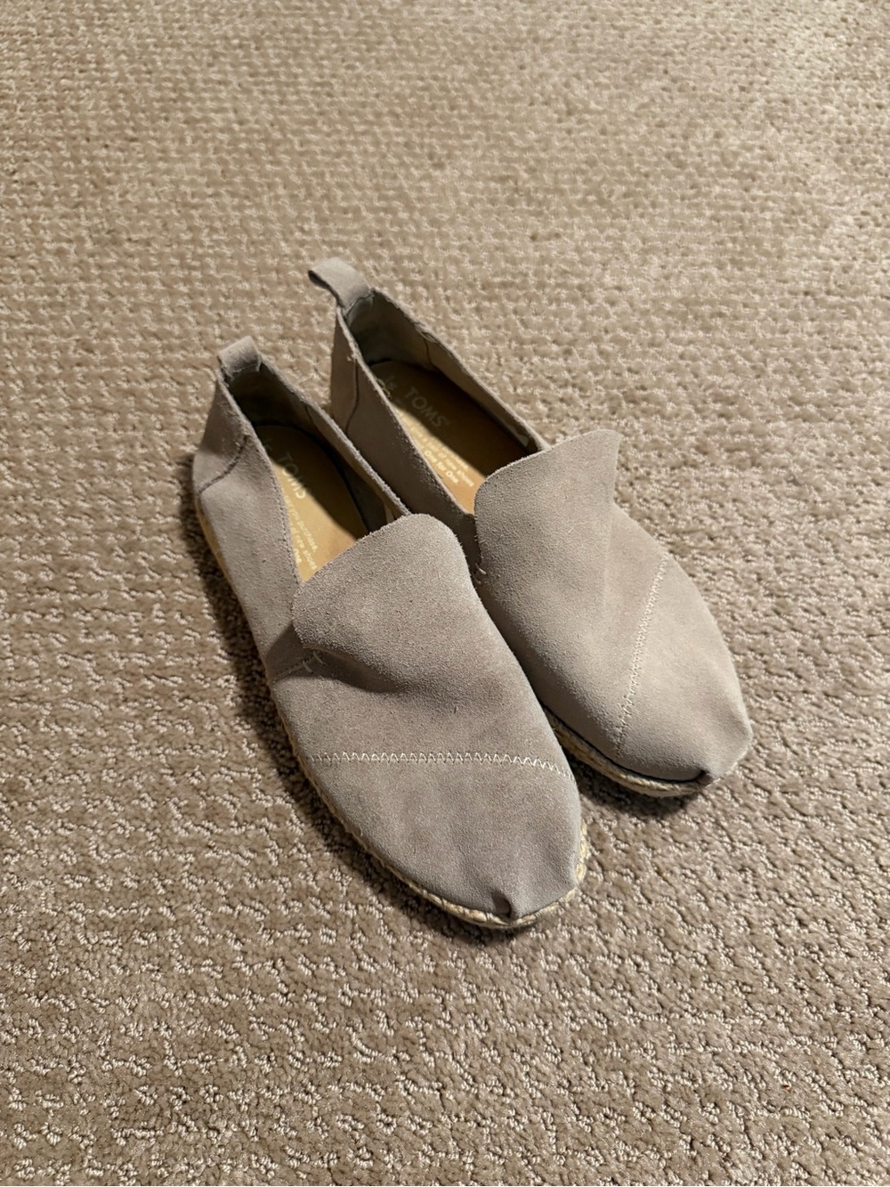 Toms Suede Espadrilles in Light Taupe